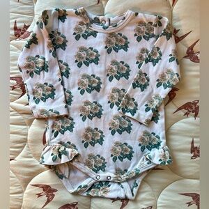 Kate Quinn Rose Ruffled Leg Bodysuit